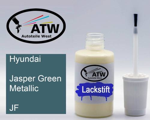 Hyundai, Jasper Green Metallic, JF: 20ml Lackstift, von ATW Autoteile West.